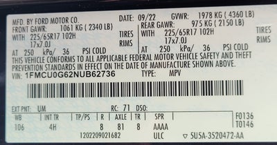 2022 Ford Escape SE